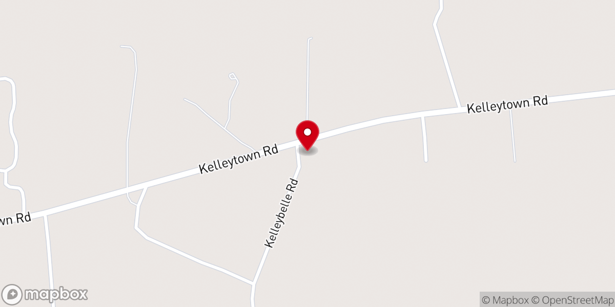 Map showing location of Kelleybell Church
