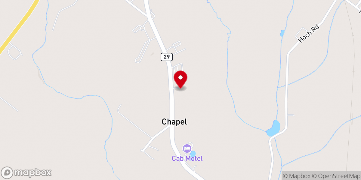Map showing location of Chapel