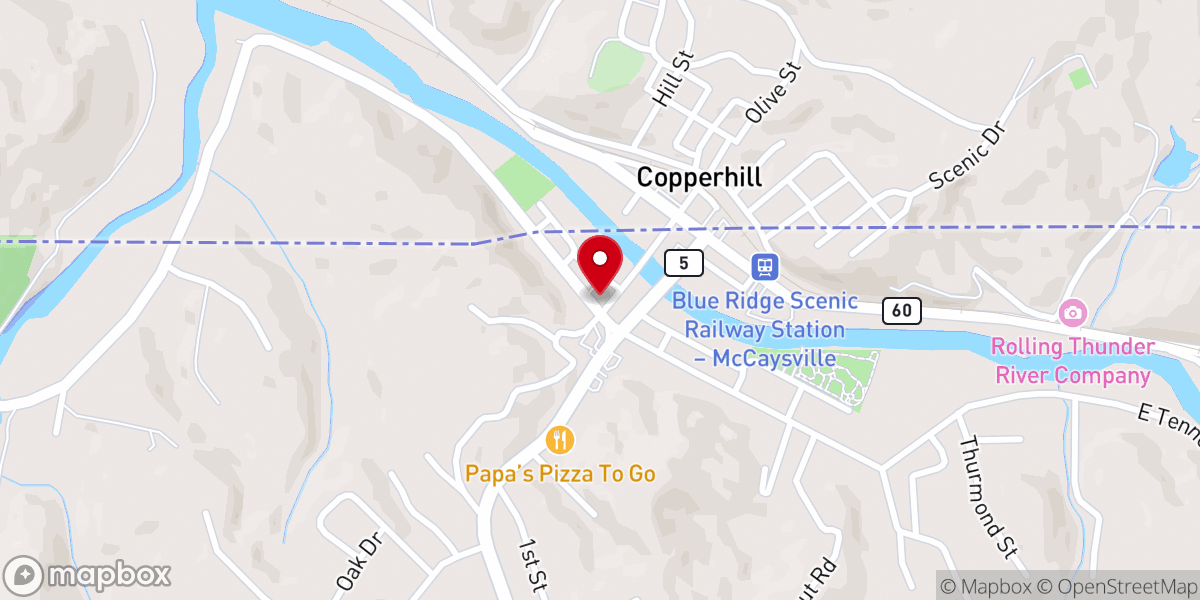 Map showing location of Mc Caysville Church of Christ
