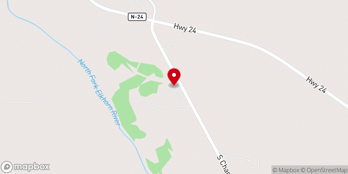 Map showing location of Harvest Church