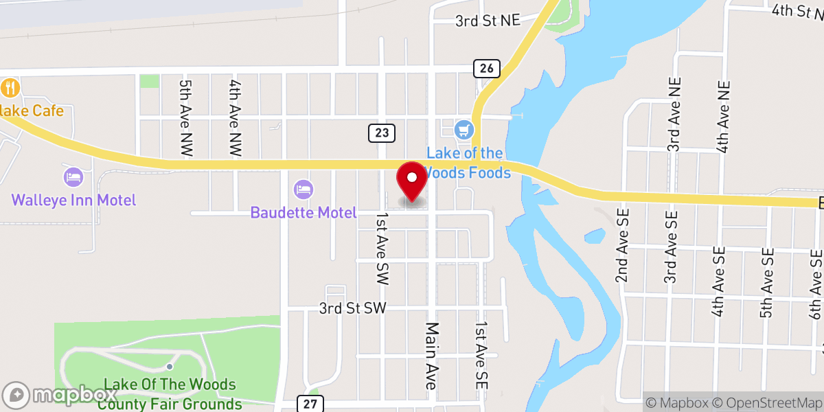 Map showing location of Sacred Heart Church
