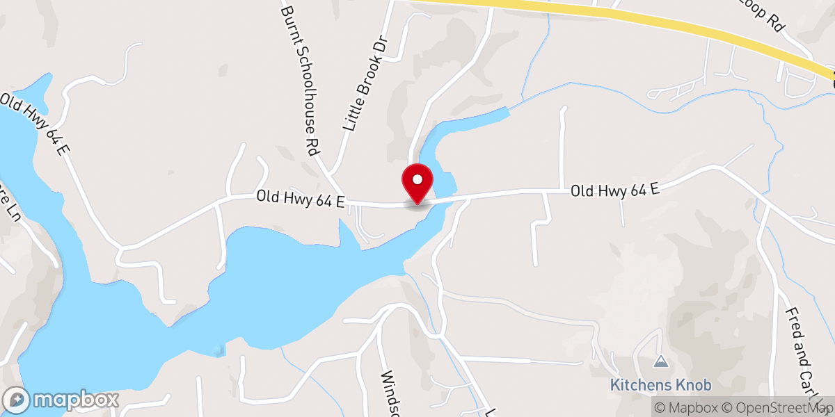 Map showing location of Old Shooting Creek Church