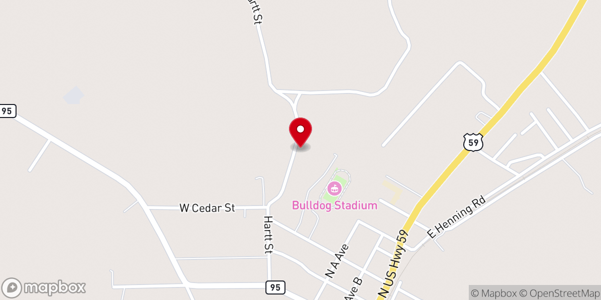 Map showing location of Sweet Union Baptist Church
