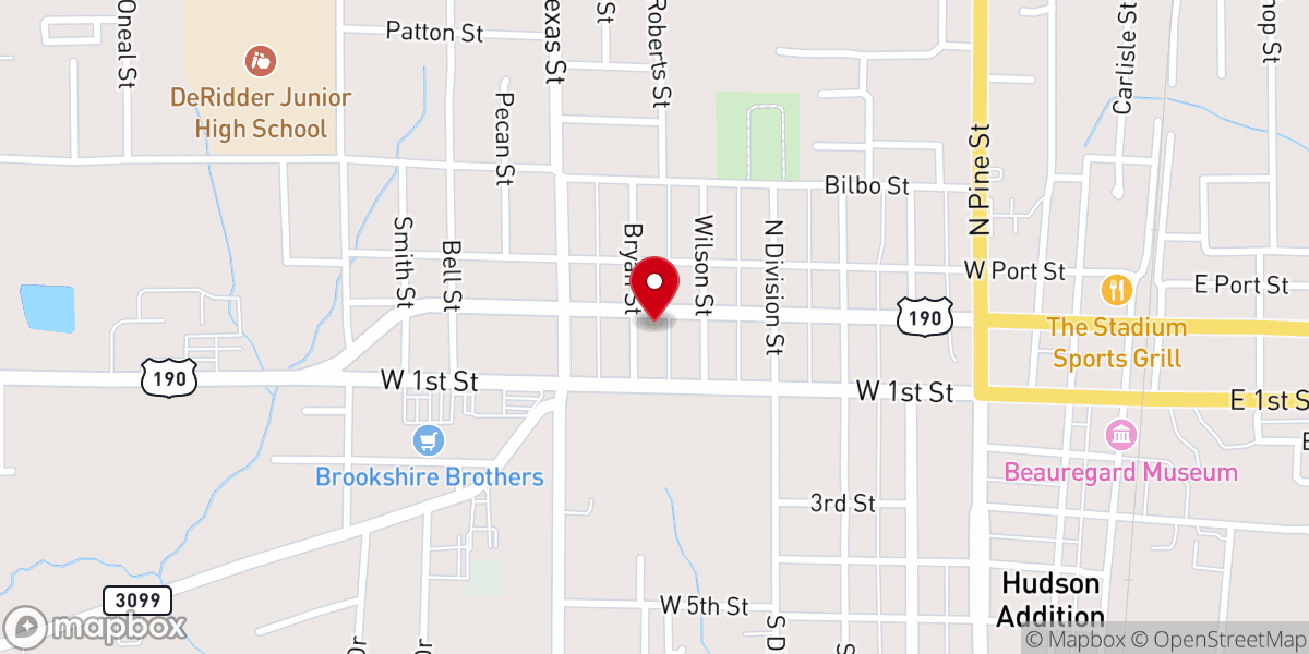Map showing location of Redeemer Lutheran Church