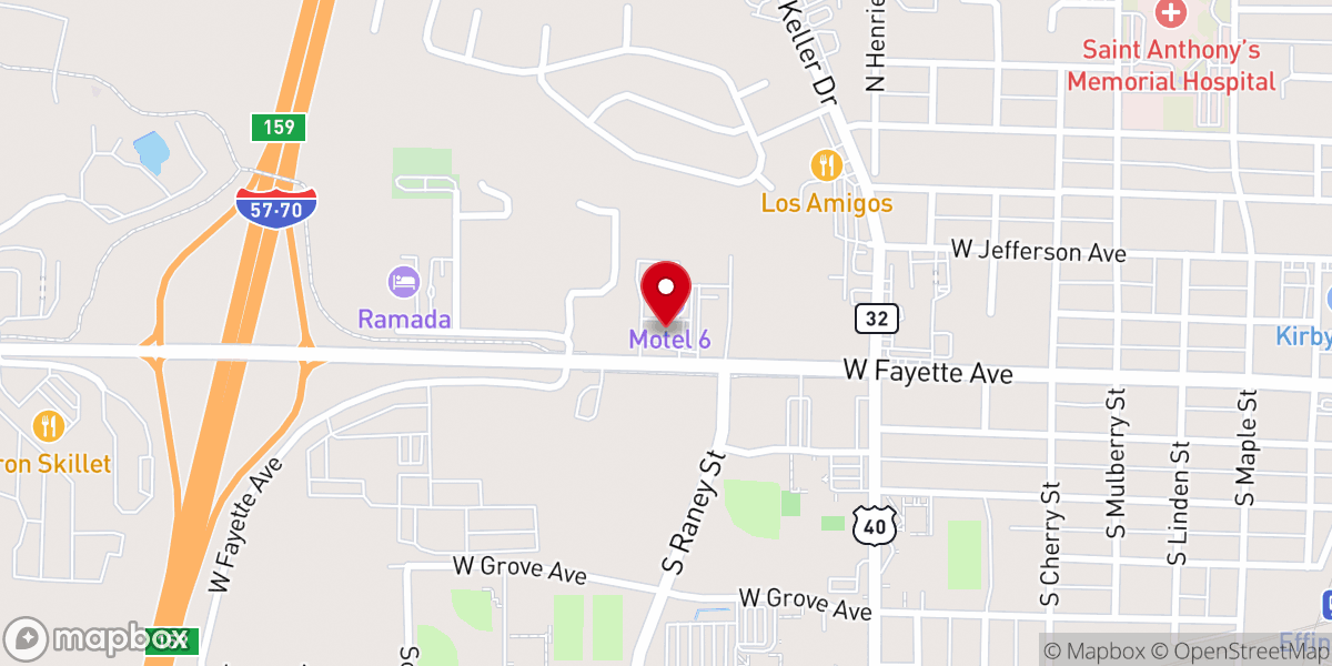 Map showing location of Niemerg's Steakhouse