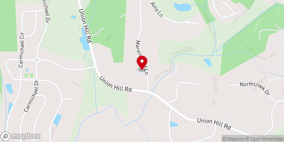 Map showing location of The Pointe Church