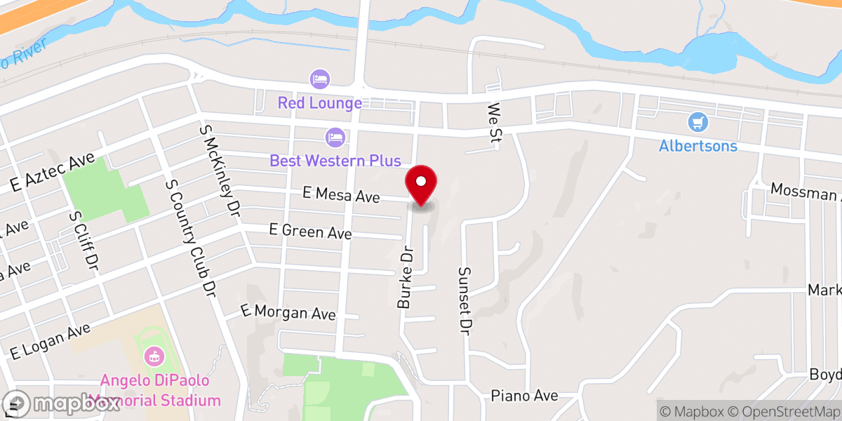 Map showing location of Trinity Lutheran Church
