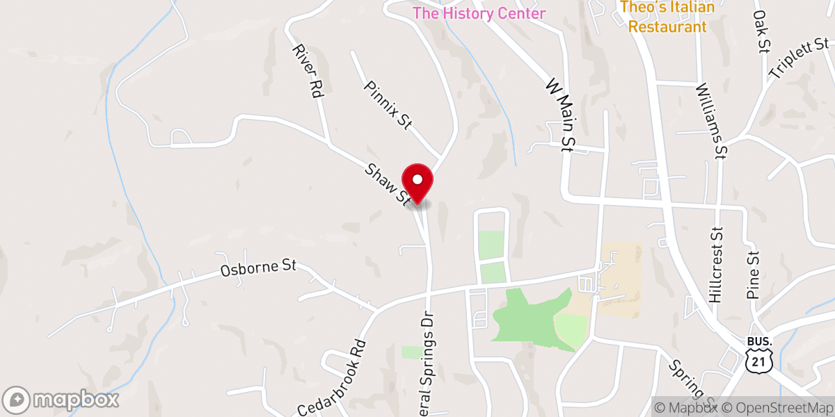 Map showing location of Jonesville Church of God