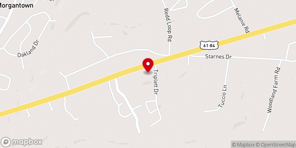 Map showing location of First United Pentecostal Church