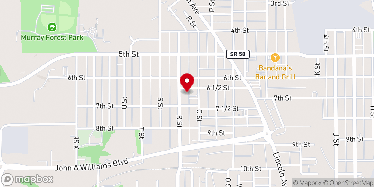 Map showing location of Bedford Free Methodist Preschool