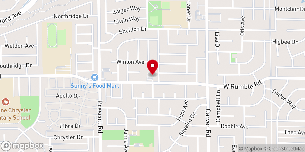 Map showing location of Family Christain Center