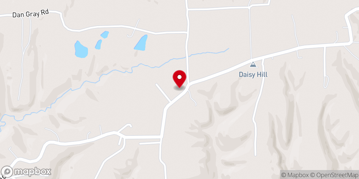 Map showing location of Daisy Hill Church