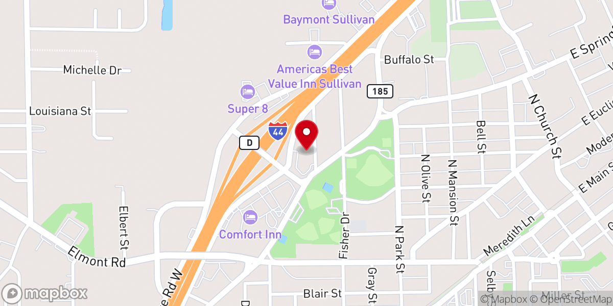 Map showing location of Living Hope Chapel