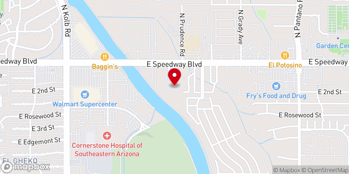 Map showing location of Desert Hope Lutheran Church