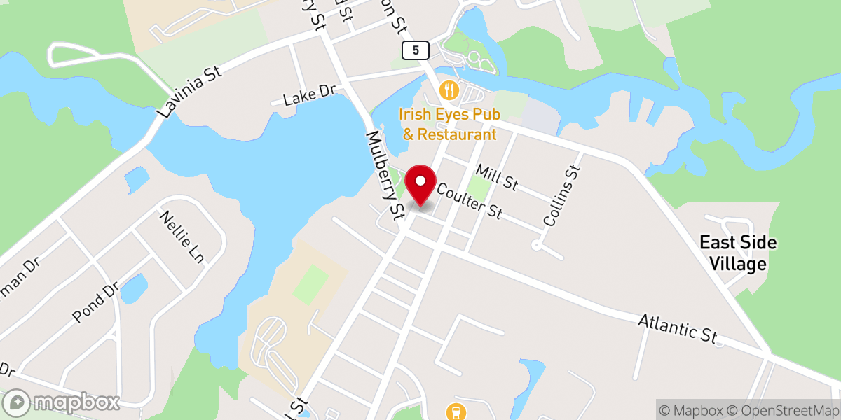 Map showing location of The Episcopal Church of St. John the Baptist