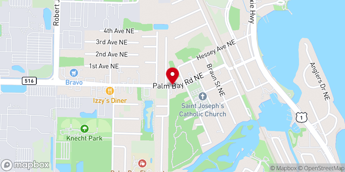 Map showing location of Project Light of Brevard Inc