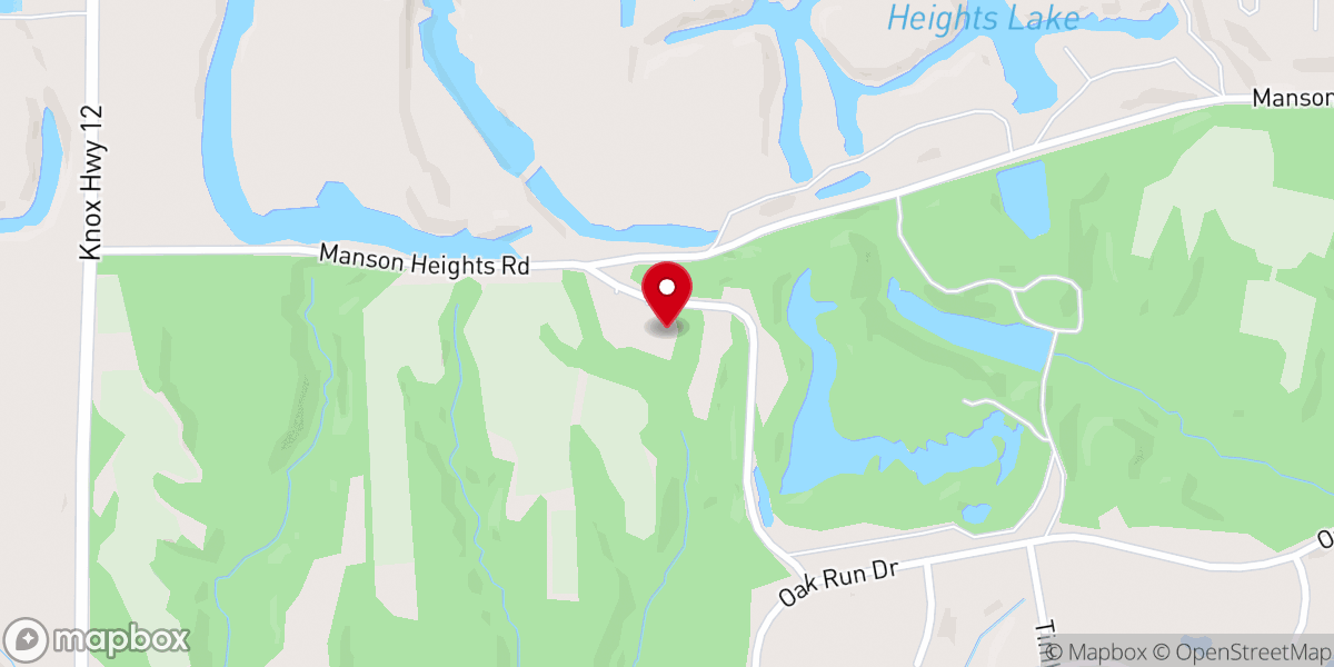 Map showing location of Oaks Community Church