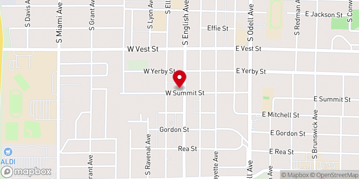 Map showing location of Our Redeemer Lutheran Church
