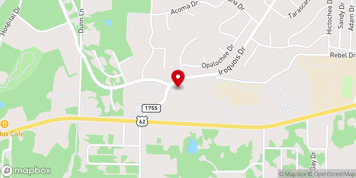 Map showing location of Peace Lutheran Church