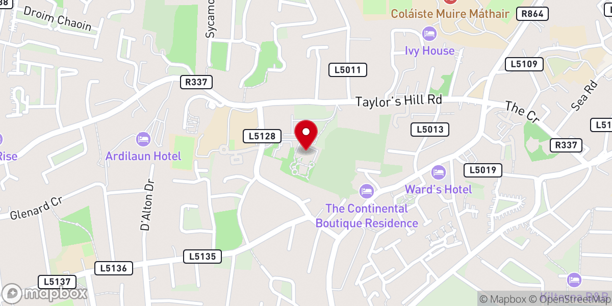 Map showing location of Stella Maria Convent