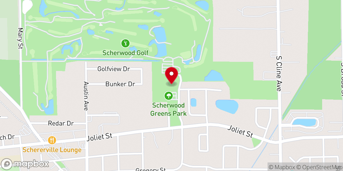 Map showing location of Schererville Community Center
