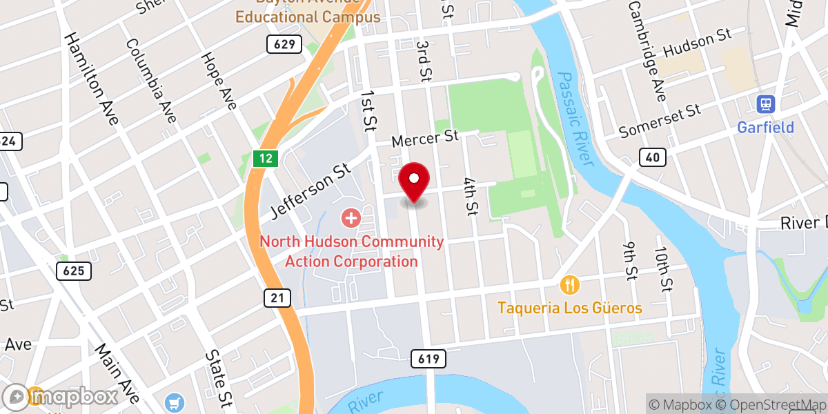 Map showing location of Christian Pentecostal Church of Passaic Inc