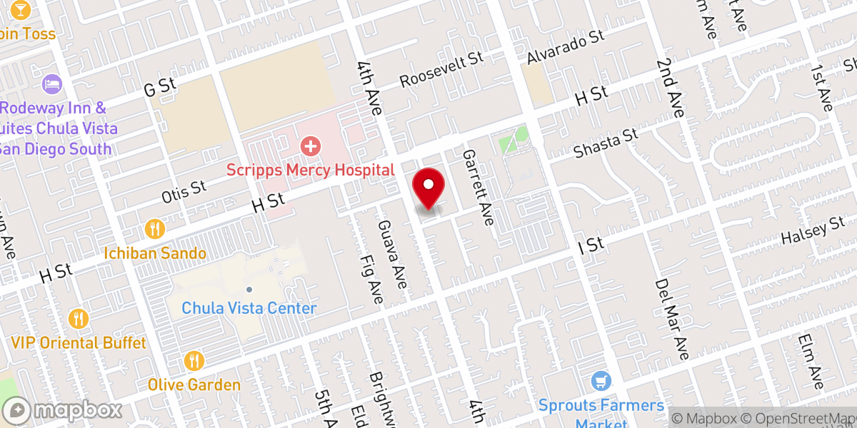 Map showing location of Assembly of God Church