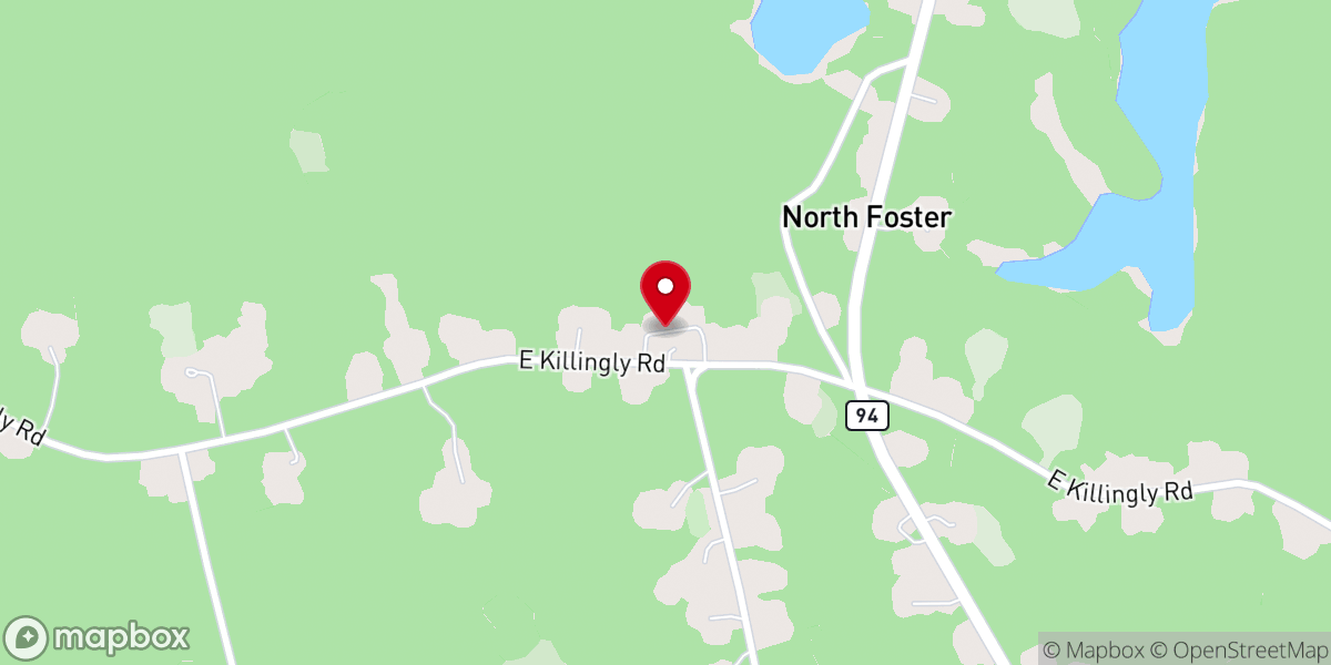 Map showing location of North Foster Baptist Church