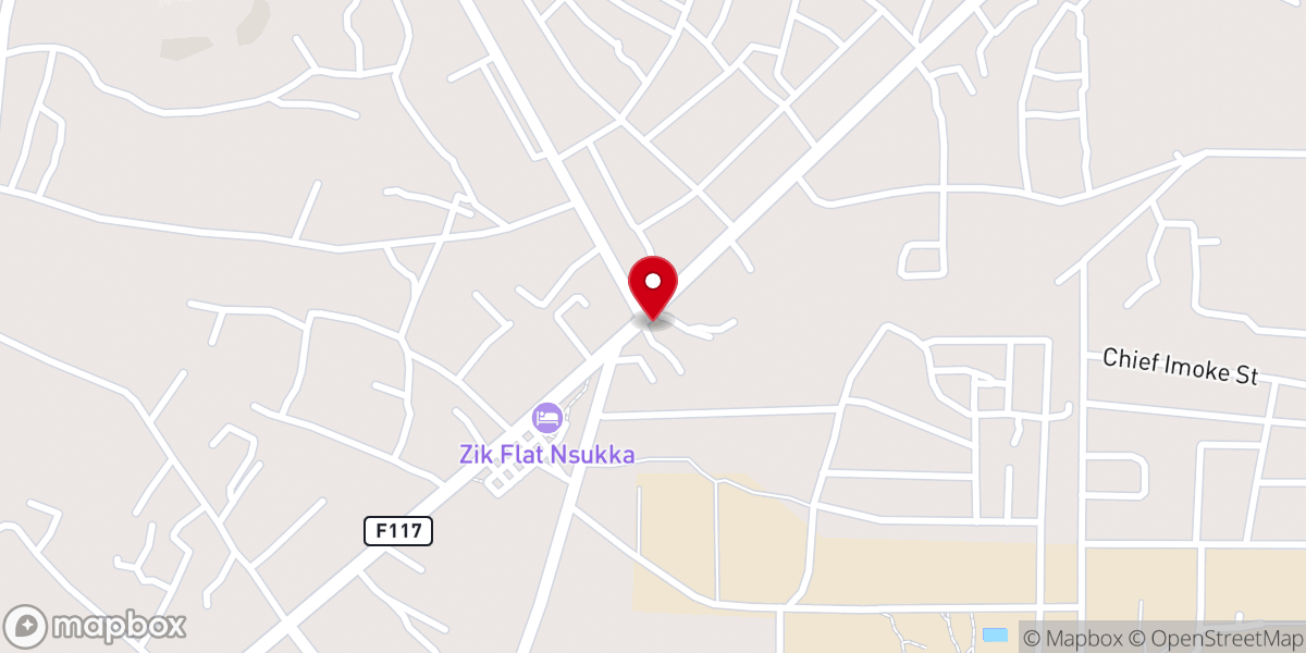 Map showing location of Deeper Life Church
