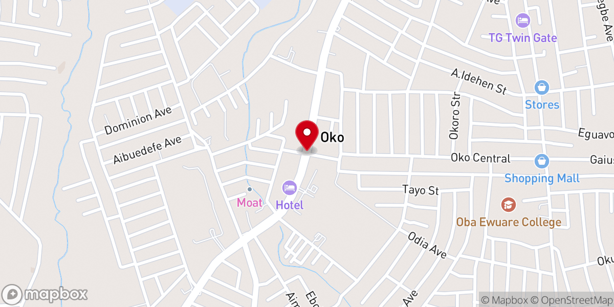 Map showing location of Mountain of fire and miracle