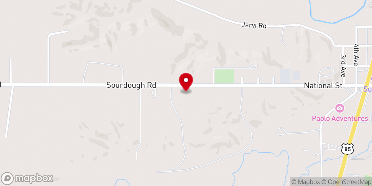 Map showing location of Emmanuel Baptist Church