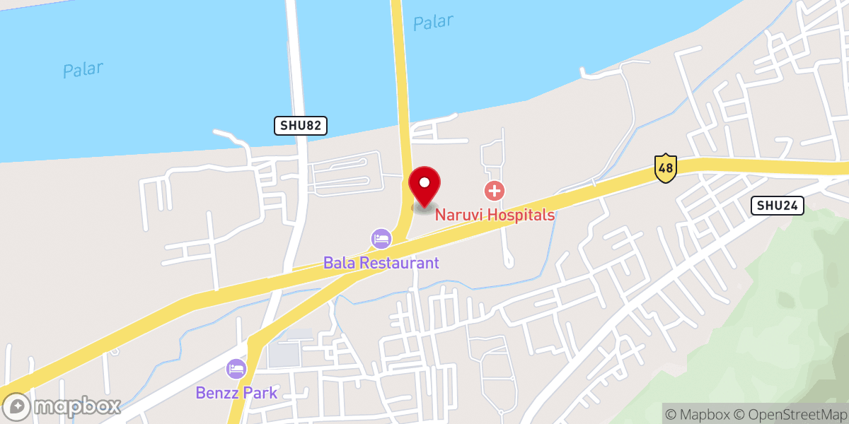 Map showing location of Church, Vellore (ZPC)
