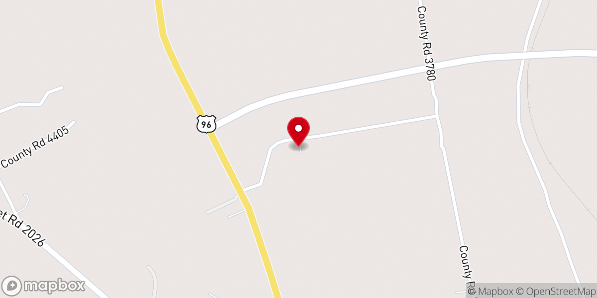 Map showing location of Blount Chapel Baptist Church