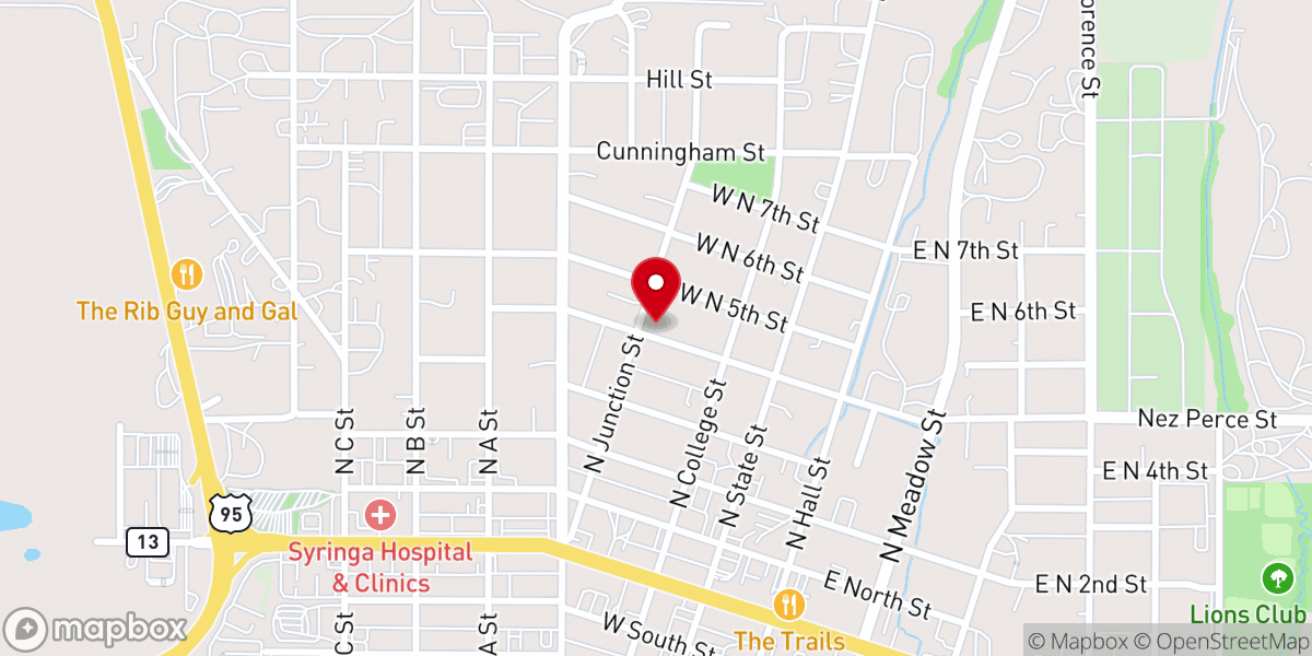 Map showing location of Grangeville Christian Ref Ch