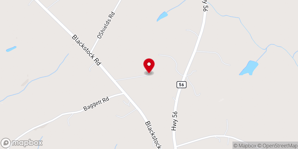 Map showing location of Mount Pleasant Church