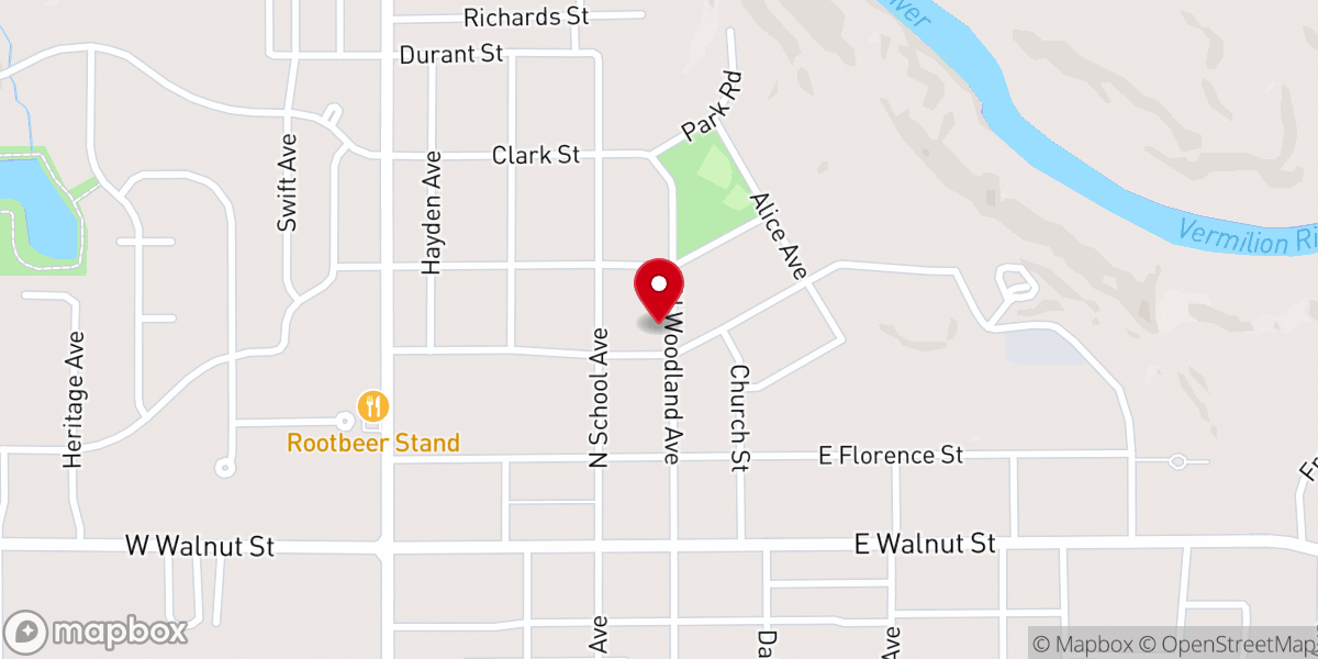 Map showing location of Holy Family Catholic Church