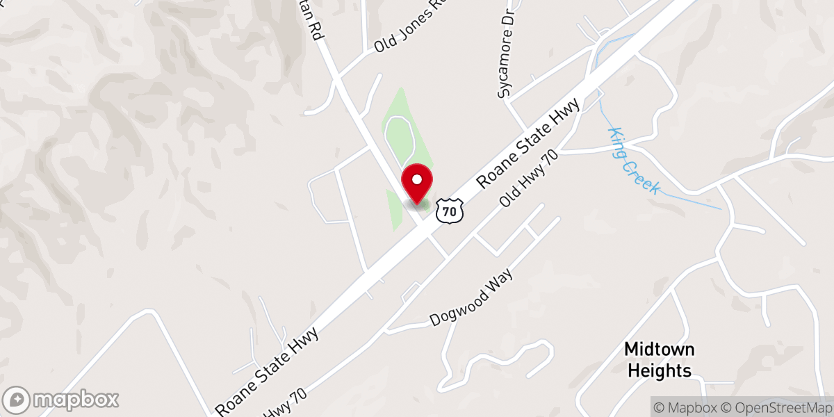Map showing location of Piney Grove Baptist Church