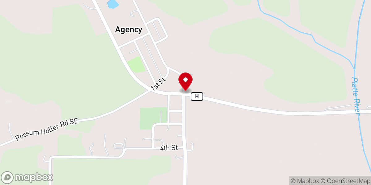 Map showing location of Agency