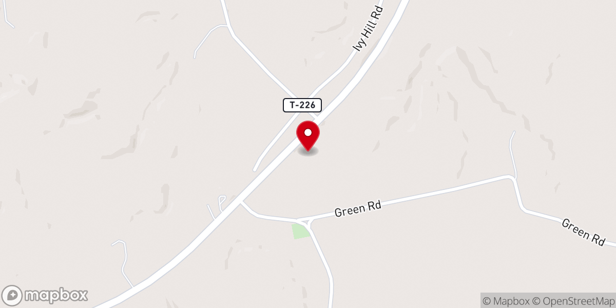 Map showing location of Hillsboro Church of God