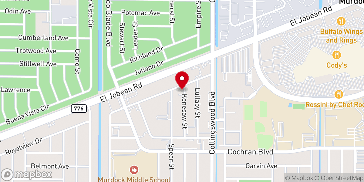 Map showing location of His Four Ministries Inc