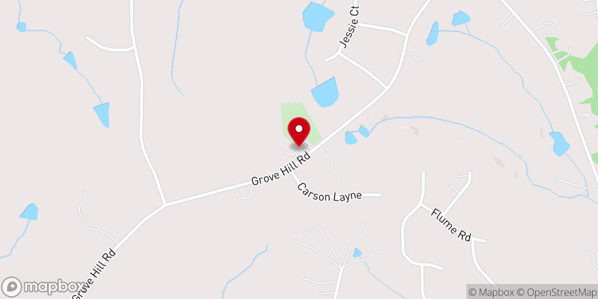 Map showing location of Hawkins Chapel Missionary Baptist Church