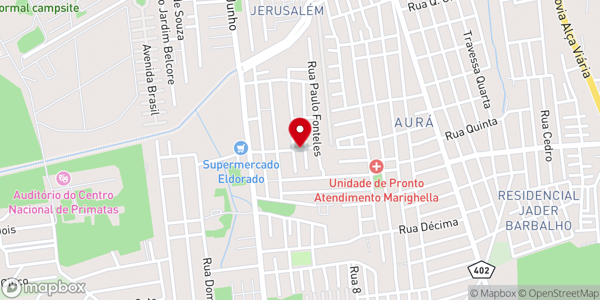 Map showing location of Assembleia de Deus Congregação Filadélfia Campo Nova Ananindeua