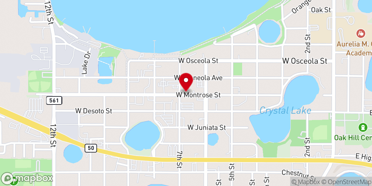 Map showing location of Historic Downtown Clermont