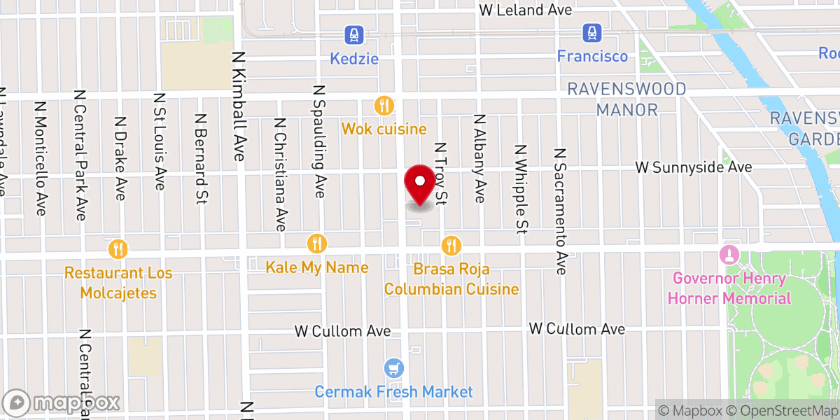 Map showing location of Our Lady of Mercy Roman Catholic Church