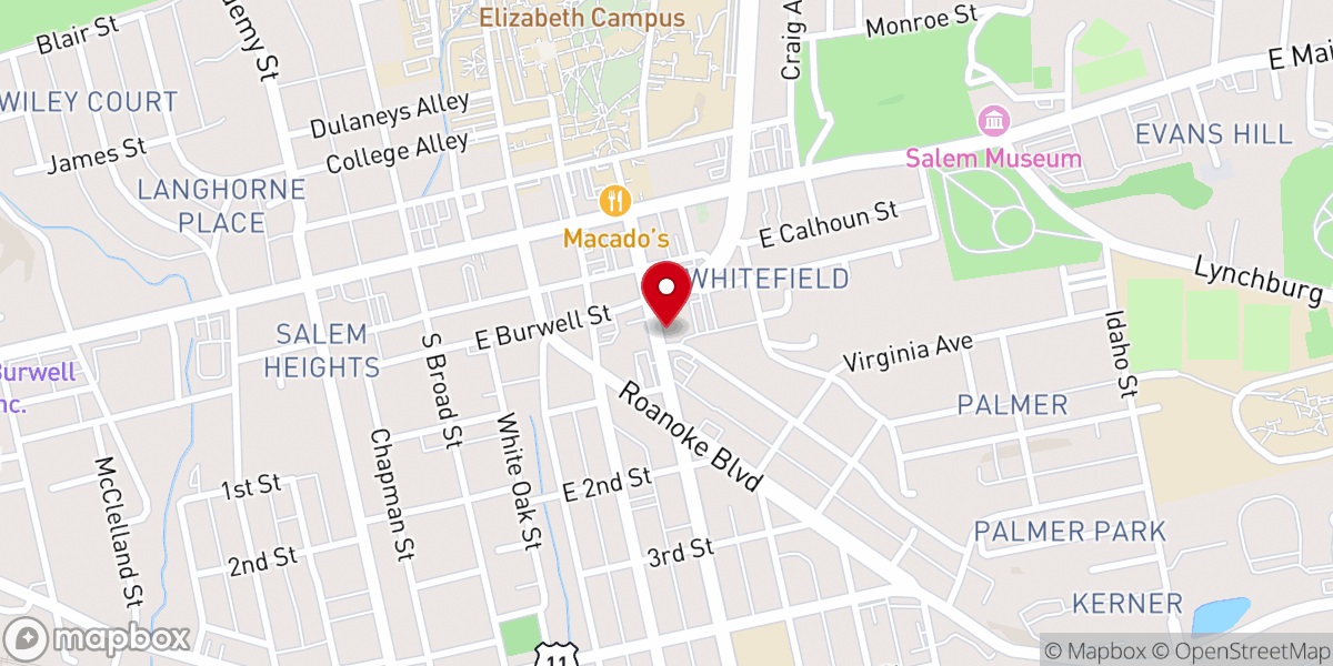 Map showing location of College Lutheran Church