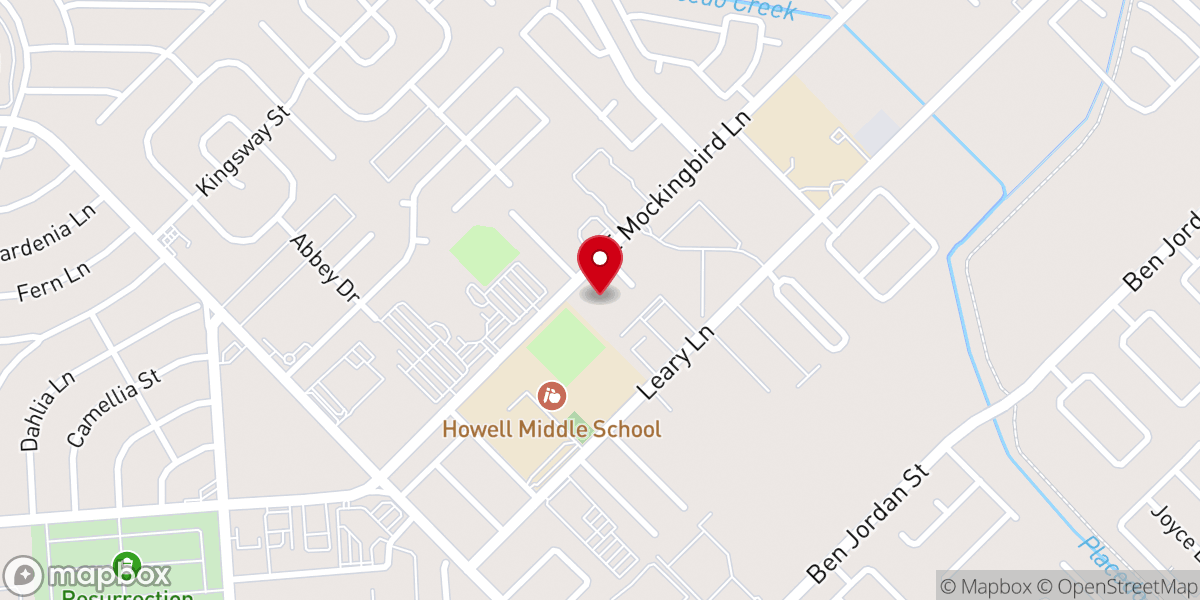 Map showing location of Community Baptist Church