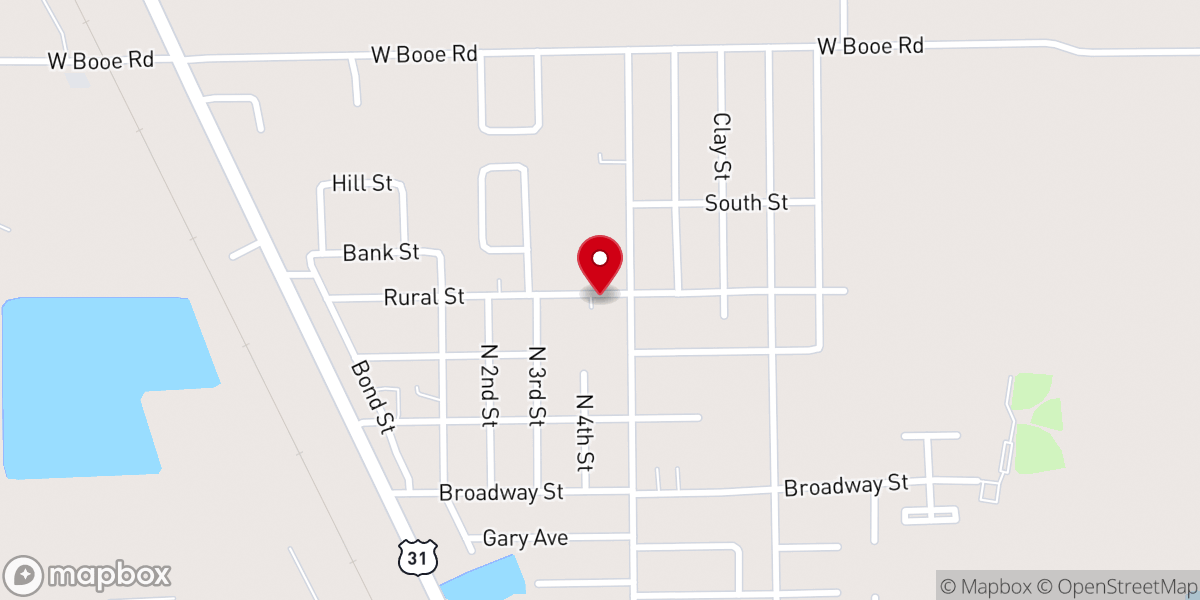 Map showing location of Church of Christ