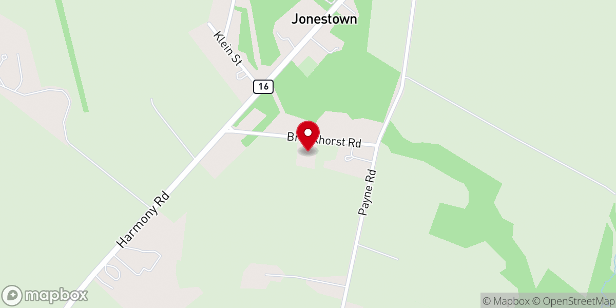 Map showing location of Faith Fellowship Church