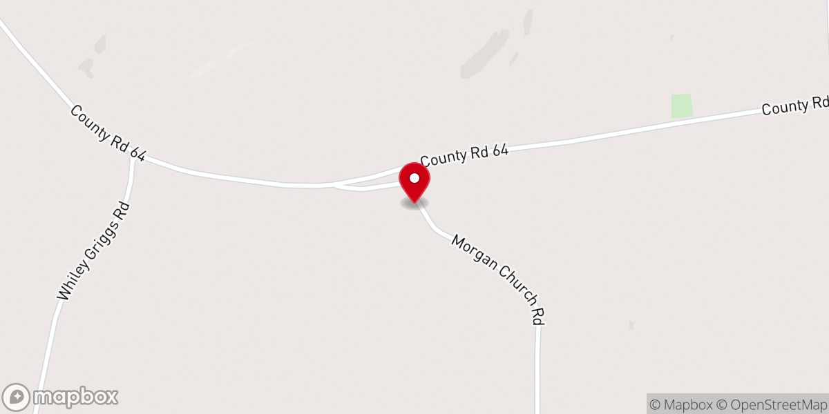 Map showing location of Morgan Baptist Church