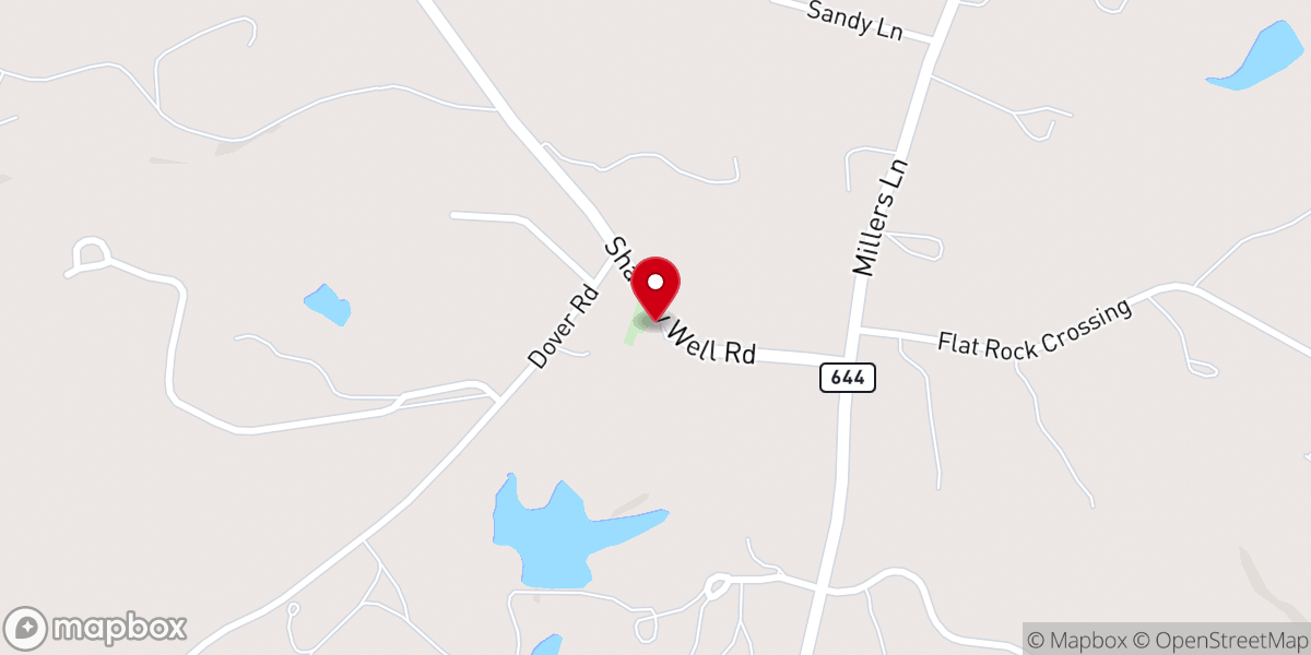 Map showing location of Hebron Presbyterian Church
